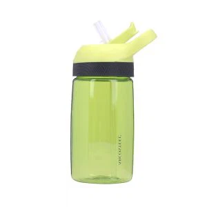 400ml الاطفال البلاستيك زجاجة شرب مع قش واضح